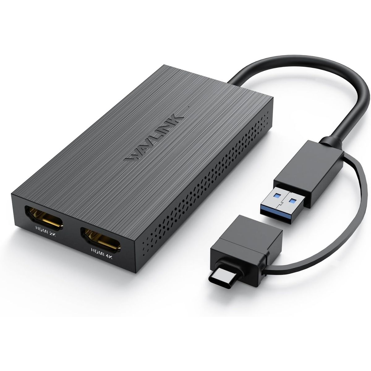 GENERICO - ADAPTADOR DE VIDEO USB 3.0 / USB-C a DUAL HDMI MULTIPANTALLA