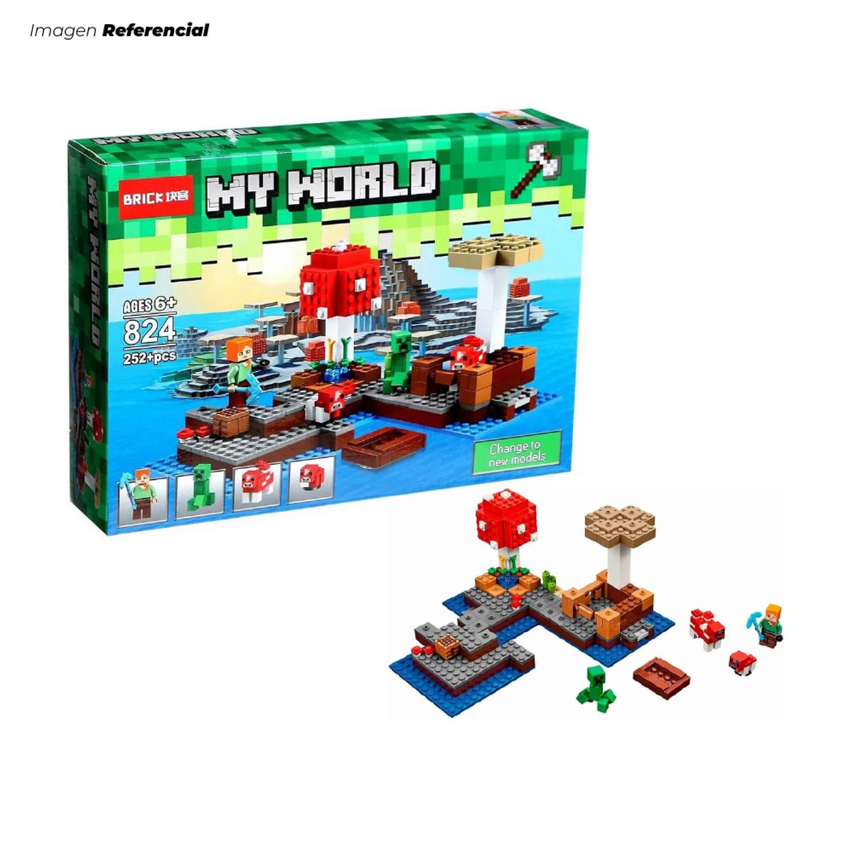 GENERICO - Set de Bloques MY WORLD Genérico Tierra de setas 235 Piezas