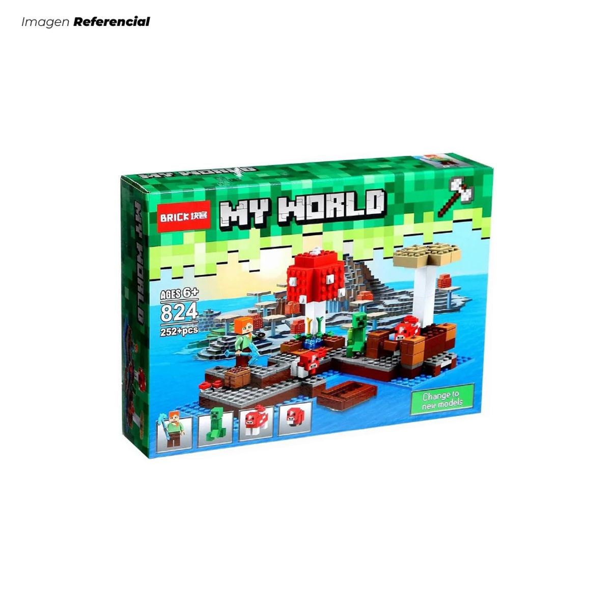 GENERICO - Set de Bloques MY WORLD Genérico Tierra de setas 235 Piezas