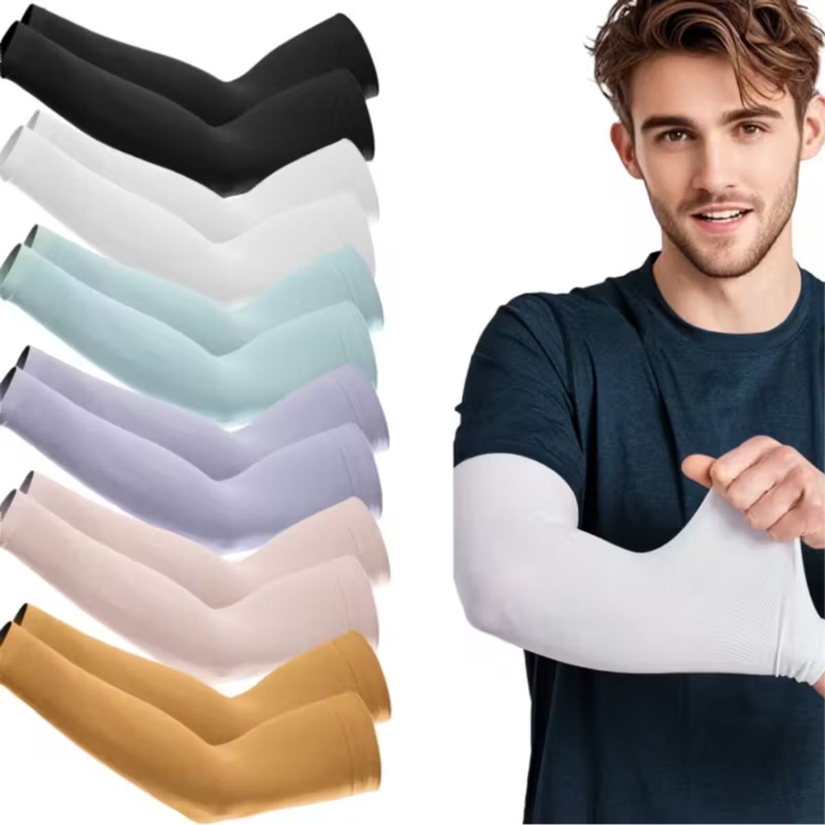 GENERICO - Manga de brazos deportivo protección refrescante colores dama caballero