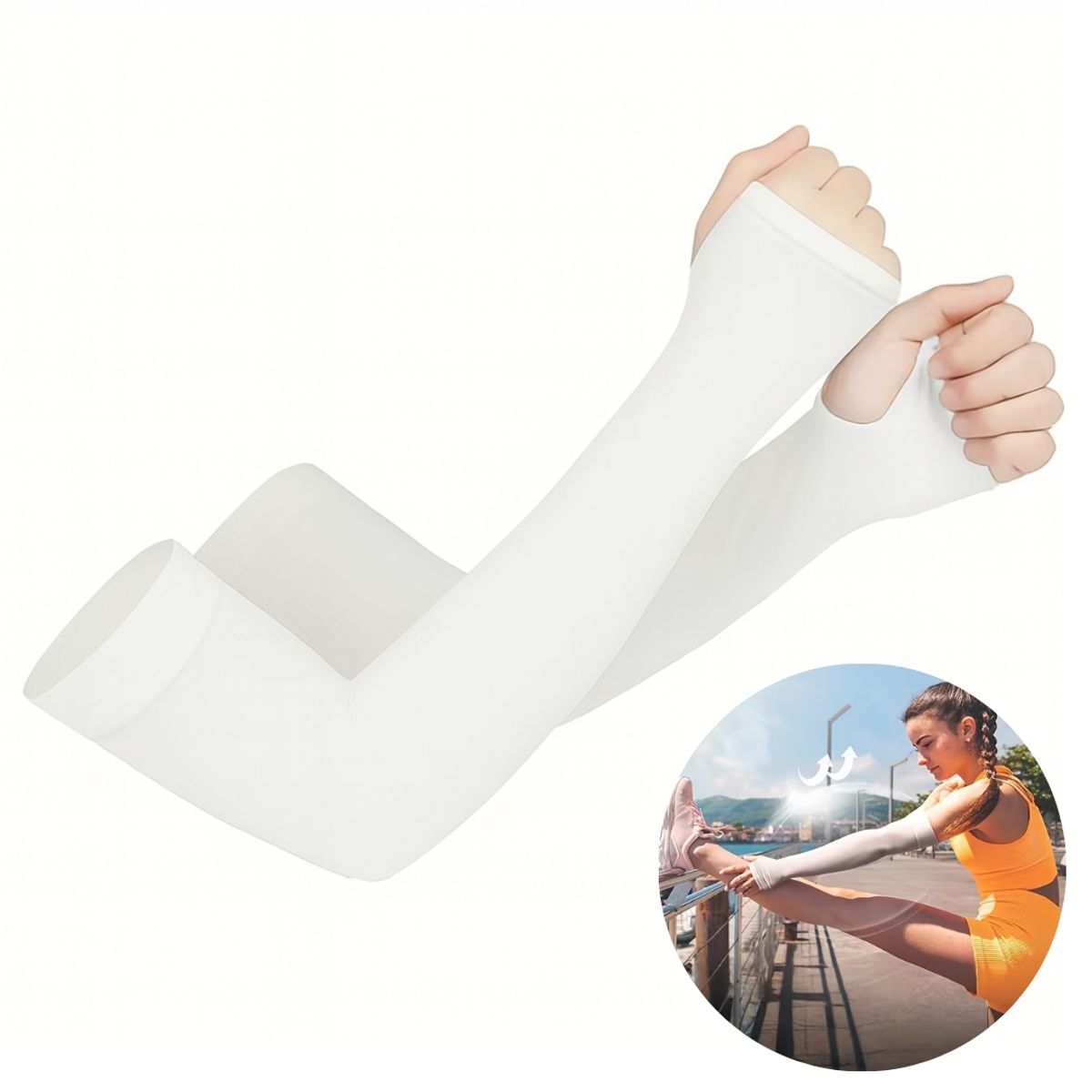 Manga de brazos y muñeca deportivo protección refrescante colores dama caballero, marca GENERICO - Foto Principal