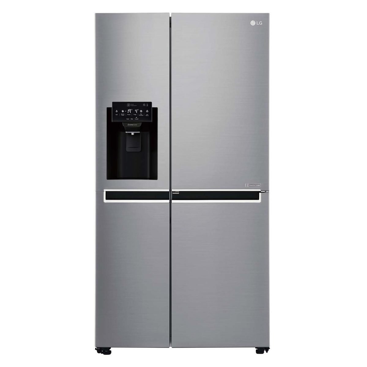 LG - Refrigeradora 601 LT SBS LG con Puerta Mágica GS65SDPN Plateada