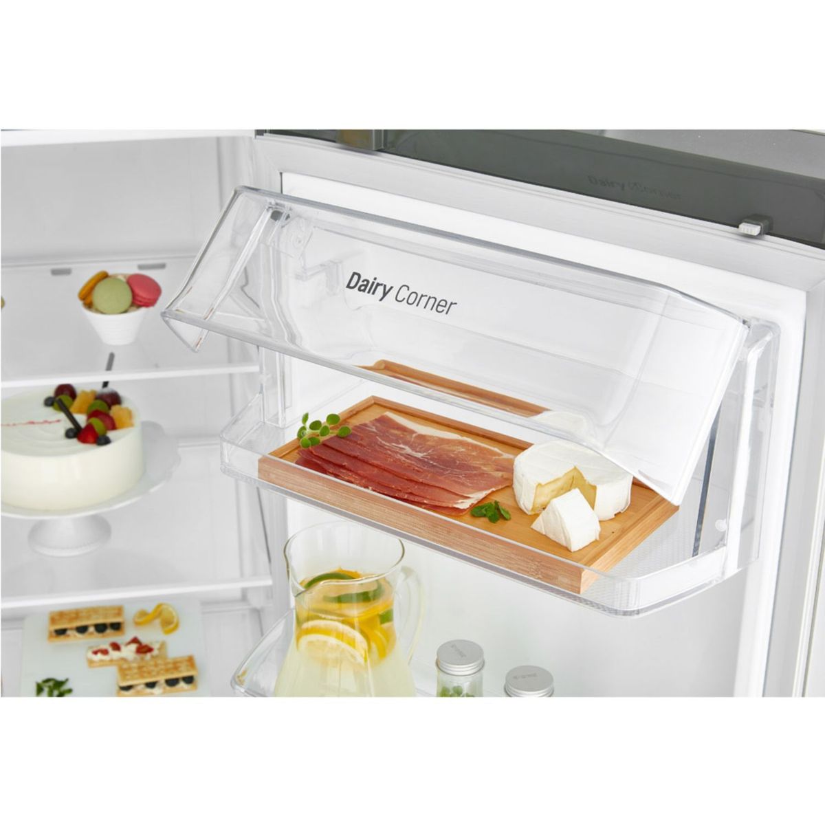 LG - Refrigeradora 601 LT SBS LG con Conectividad Wi-Fi GS65SPPN Plateada