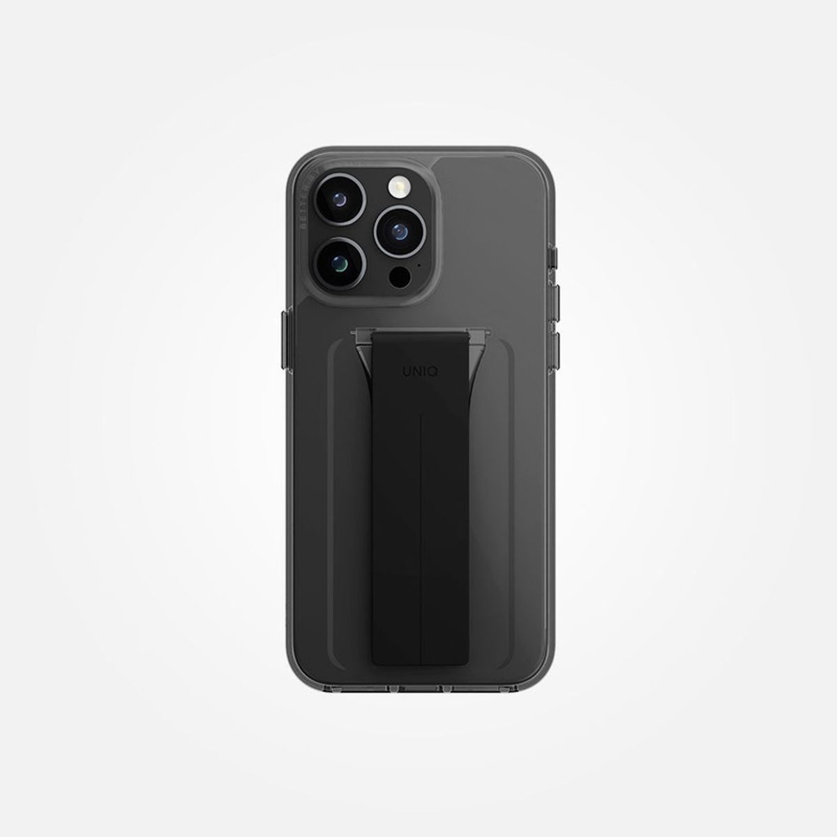 GENERICO - Case Uniq Heldro Mount+ con stand para iPhone 15 Pro - Smoke