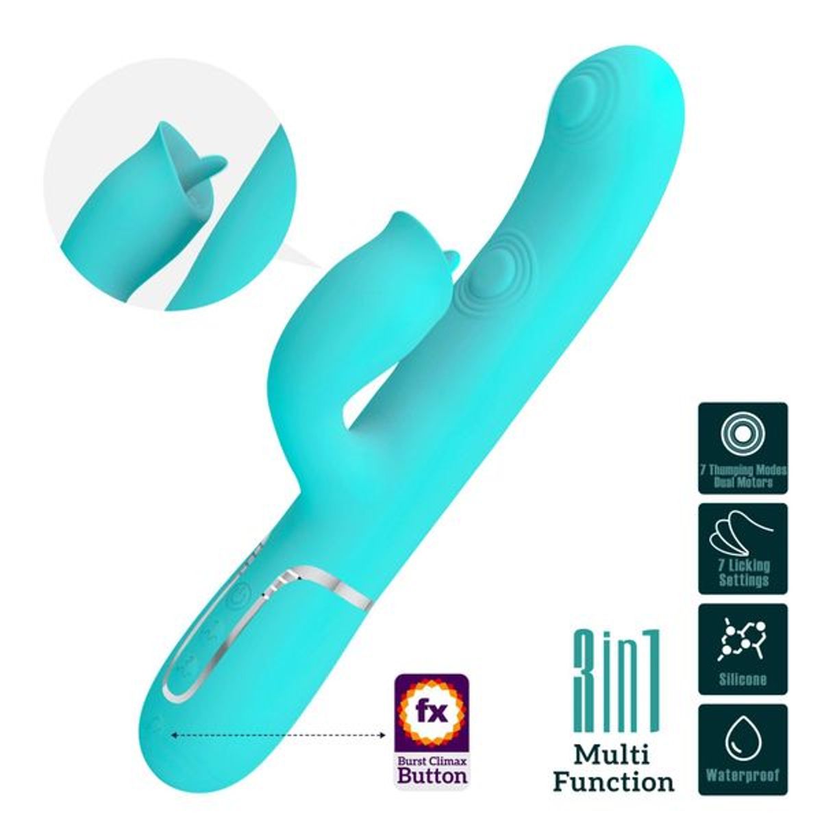 PRETTY LOVE - VIBRADOR ESTIMULANTE DOUBLE CLIMAX CIAN