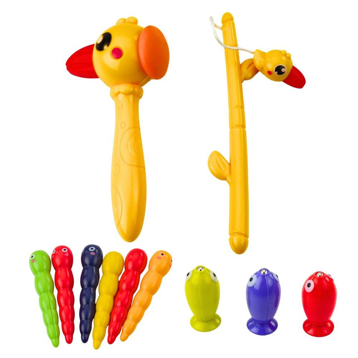 GENERICO - Juguete Cocodrilo Didáctico Multifuncional con Engranajes Martillo y Pesca para Bebés