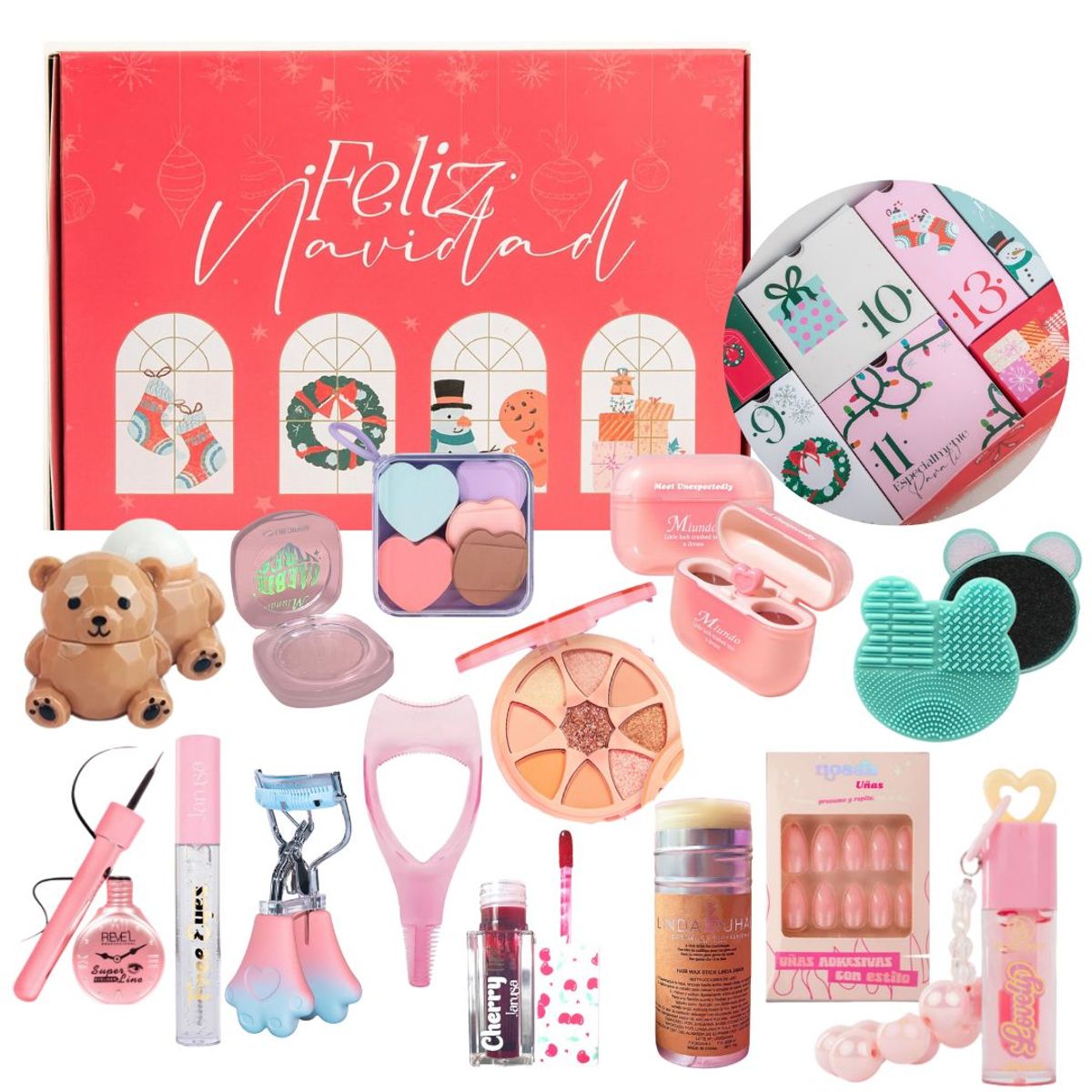 GENERICO - Calendario de adviento 14 días de accesorios sorpresas