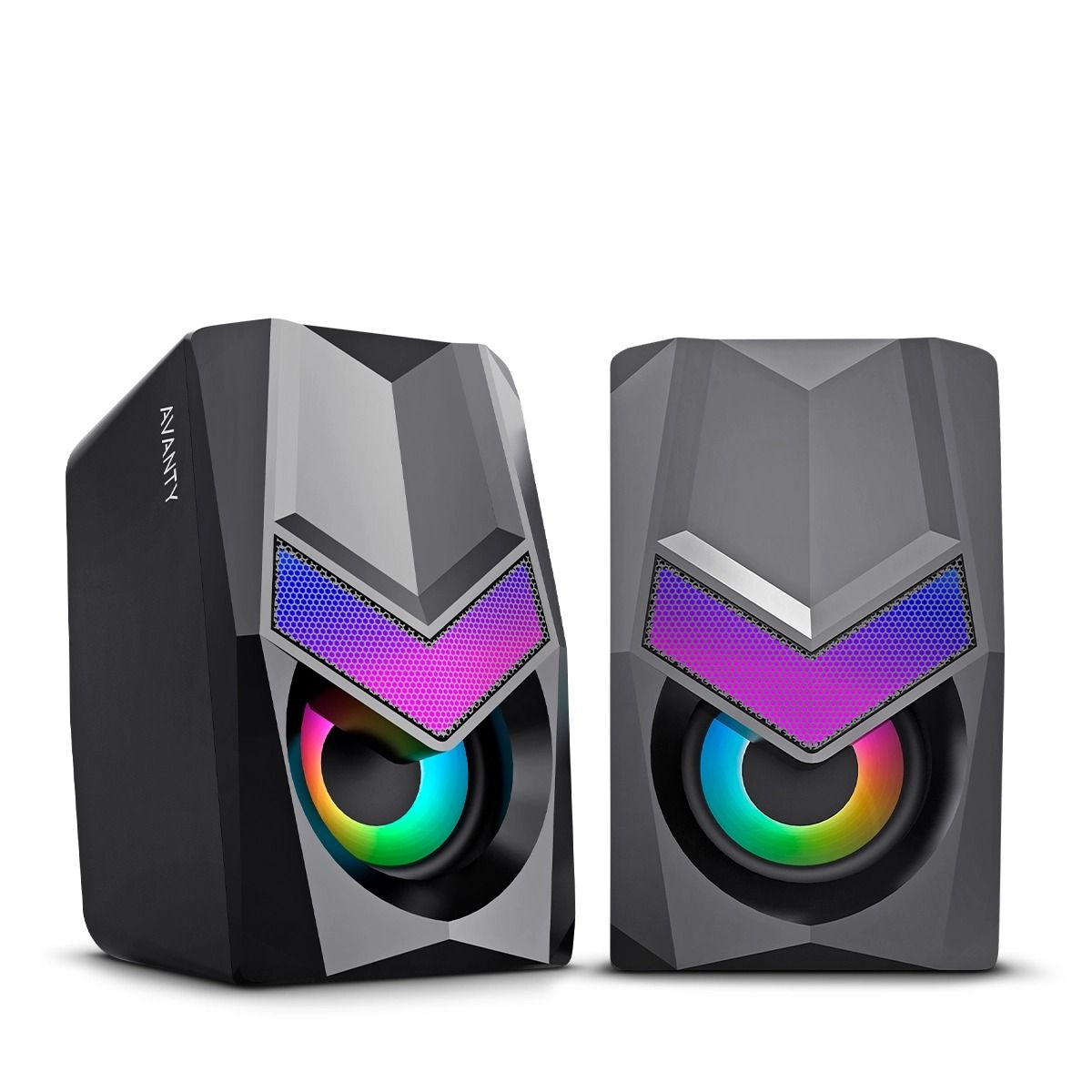 MICRONICS - PARLANTE GAMER 2.0 RGB MIC S321 SONIDO ESTÉREO CON LUCES RGB USB