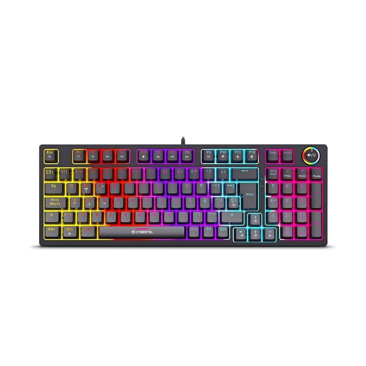 CYBERTEL - TECLADO GAMER MECANICO 96KEYS USB CYBERTEL STRIKER CBX K1005 RAINBOW