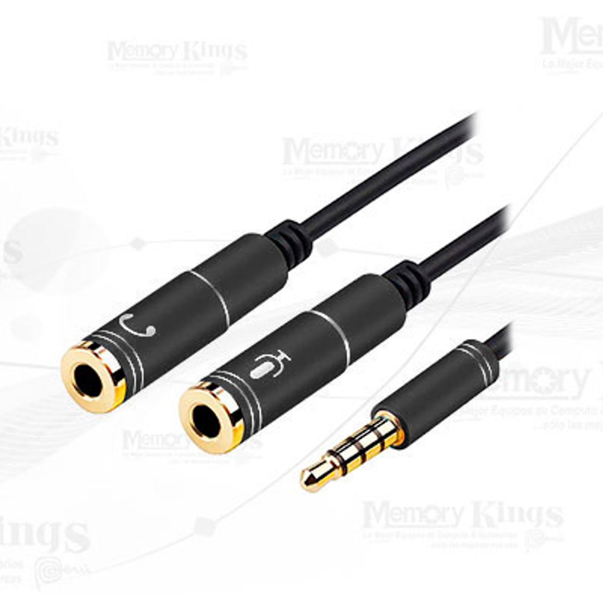 GENERICO - CABLE DE AUDIO SPLITER 1PLUG a 2JACK DELCOM STEREO