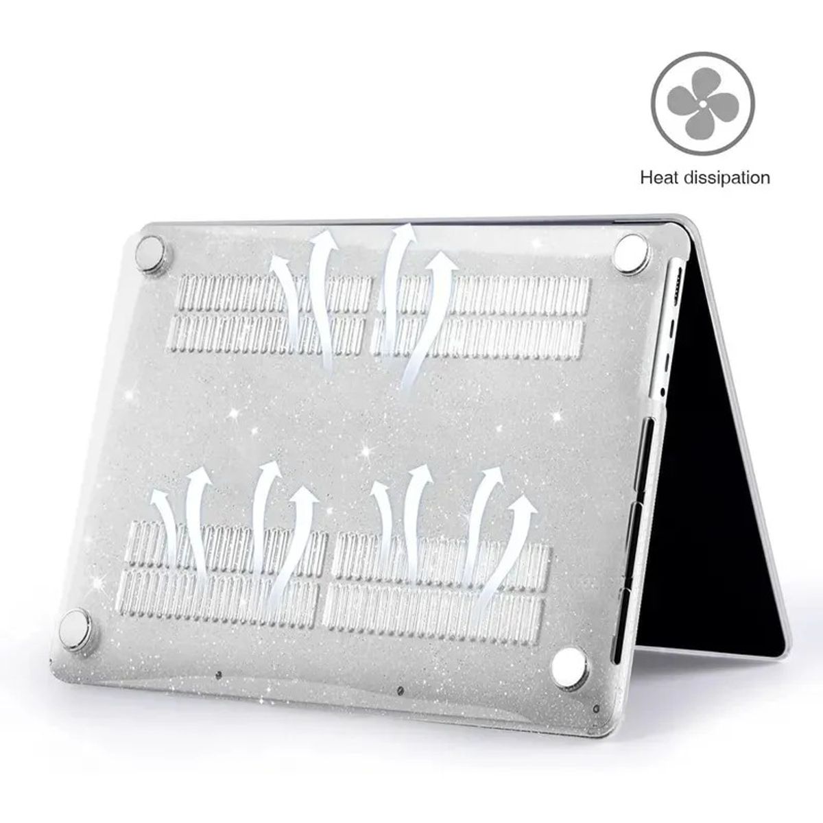 GENERICO - Funda Case para MacBook Air 13" M1  A1932 / A2179 / A2337- TRANSPARENTE ESCARCHADO
