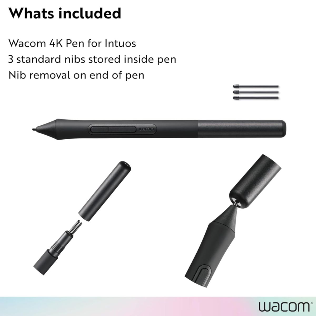 WACOM - Lápiz Wacom LP1100k Pen 4k incluye 3 puntas para CTL4100 CTL6100