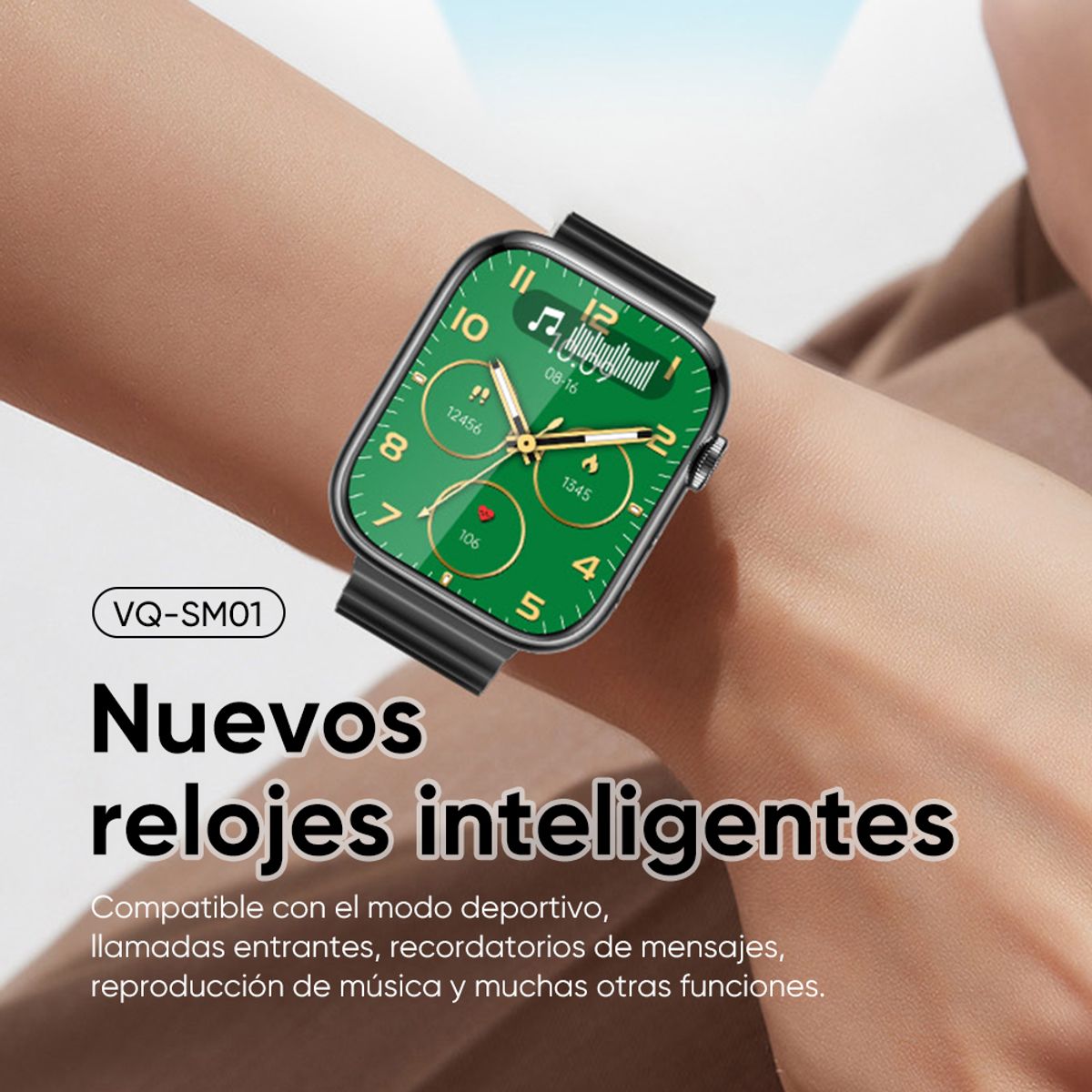 MICCELL - Miccell Smartwatch con notificaciones monitoreo de salud y función de llamadas