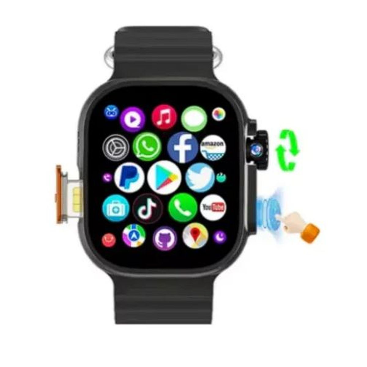 GENERICO - DW100 Pro Plus Chip 4G Android 512GB + 32GB Negro