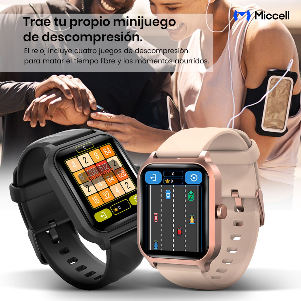MICCELL - Miccell Smartwatch con Llamadas Modo Deportivo y Monitoreo de Ritmo Cardíaco