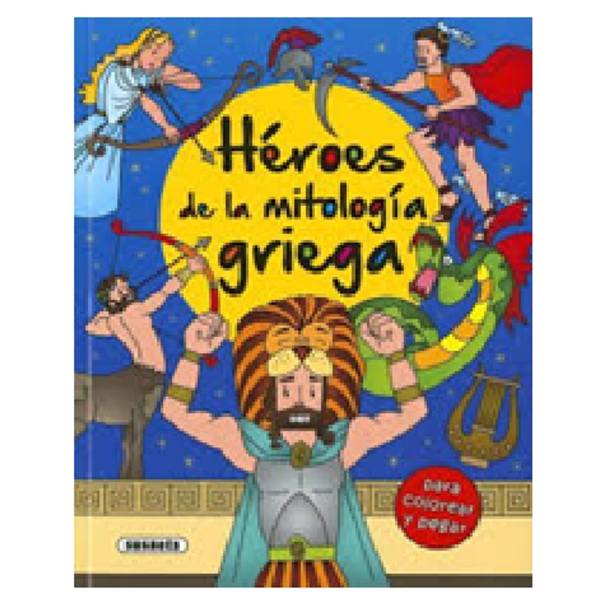 GENERICO - Libro HEROES DE LA MITOLOGIA GRIEGA PARA COLOREAR Y PEGAR