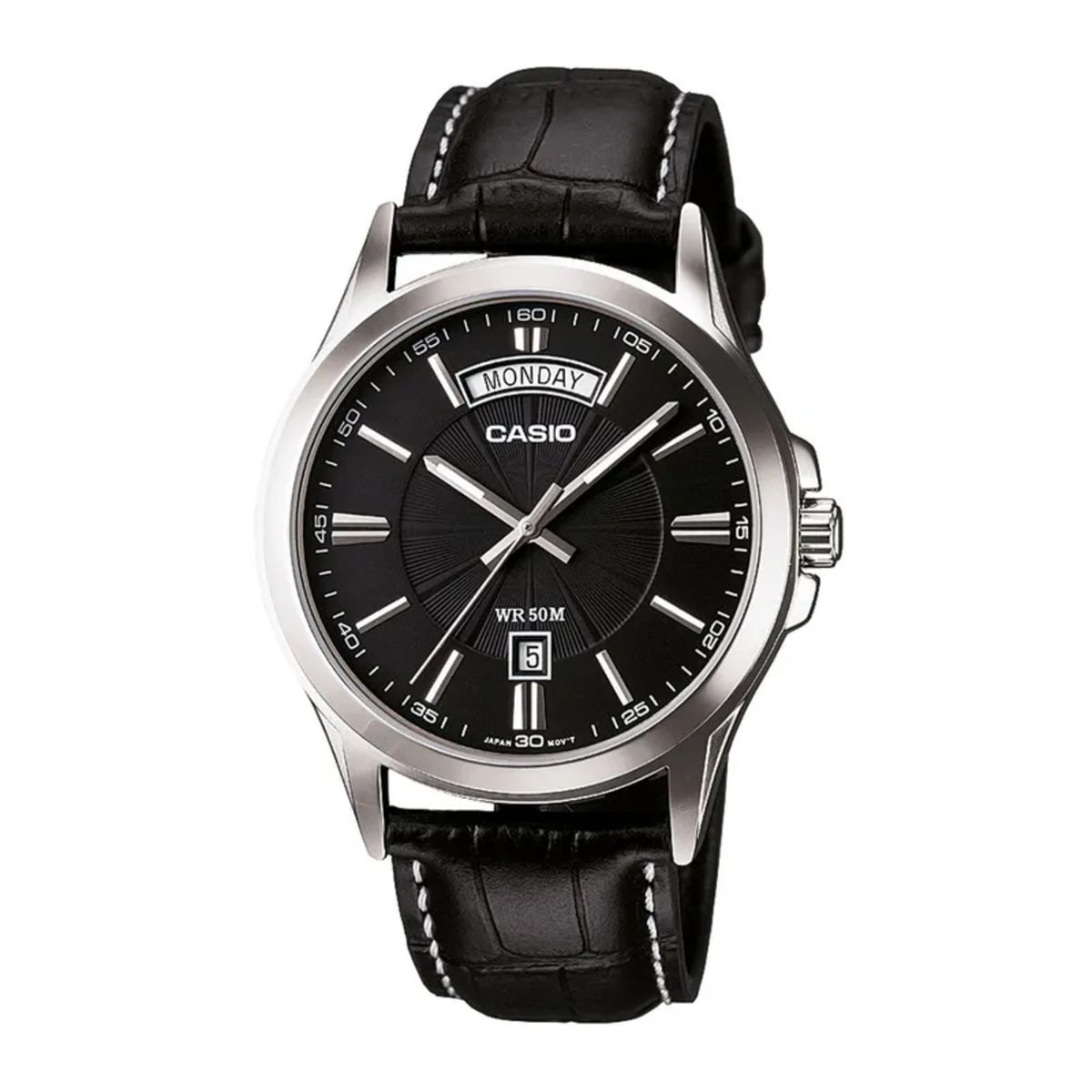 CASIO - RELOJ CASIO ORIGINAL MTP-1381L-1AVDF NEGRO  CAS-126