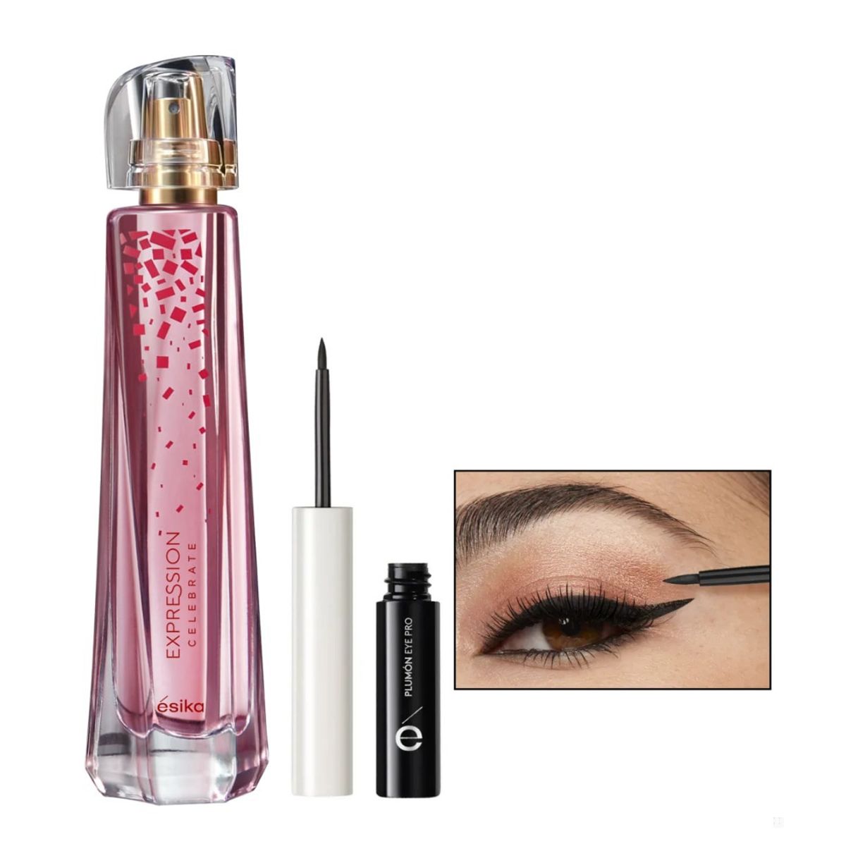 Esika - Perfume Expression celebrate + delineador líquido negro ésika