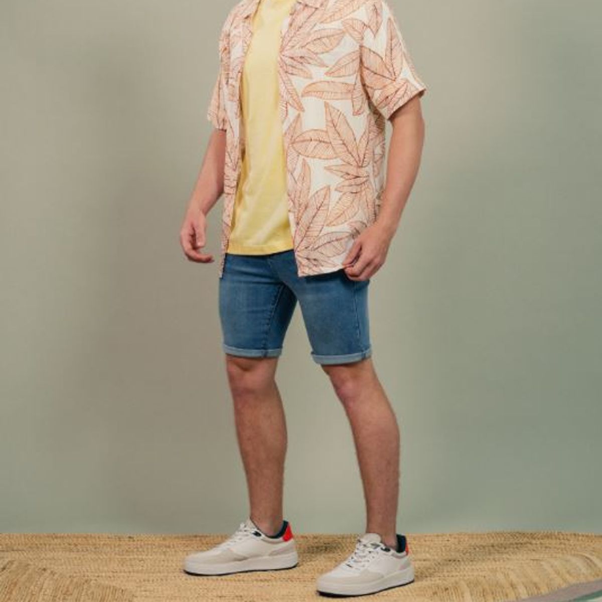 ESTIVANELI - Bermuda Jeans de Caballero Estivaneli