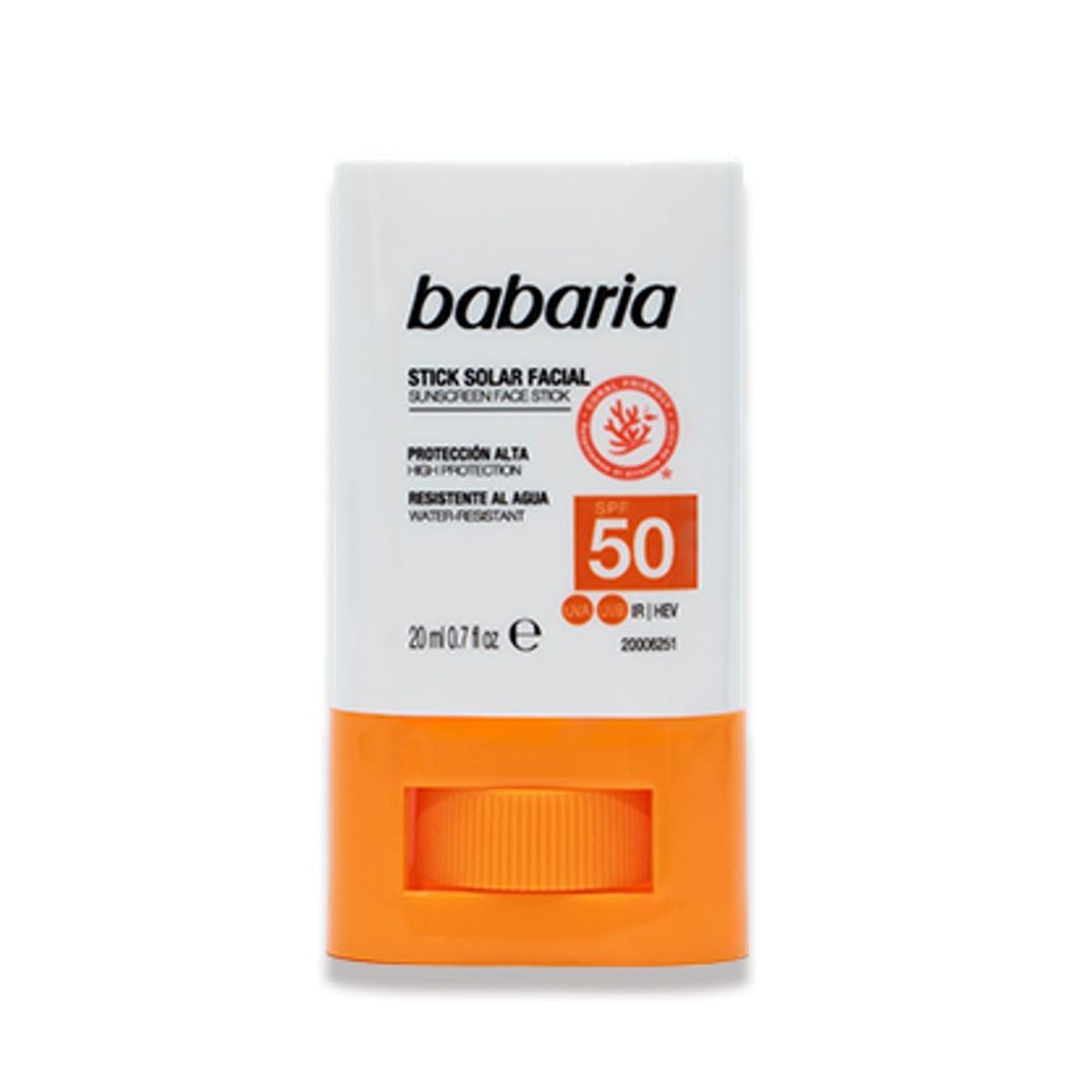 BABARIA - Protector Solar Facial en Barra Babaria +50 SPF Aloe Vera