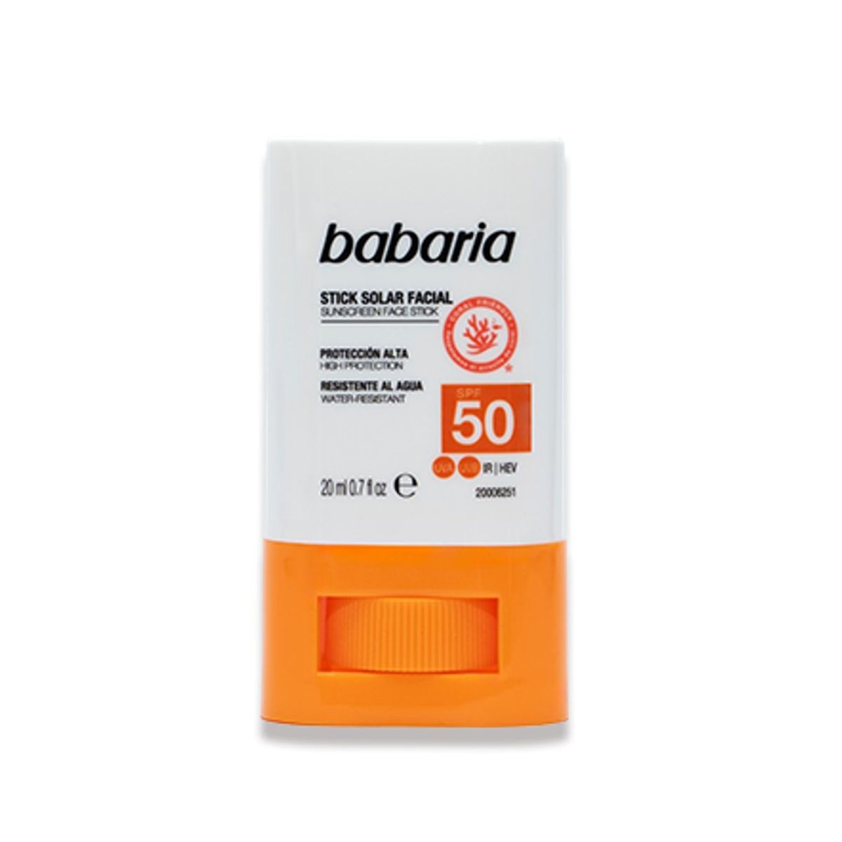 BABARIA - Protector Solar Facial en Barra Babaria +50 SPF Aloe Vera