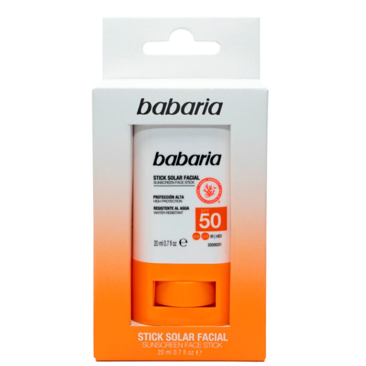 BABARIA - Protector Solar Facial en Barra Babaria +50 SPF Aloe Vera