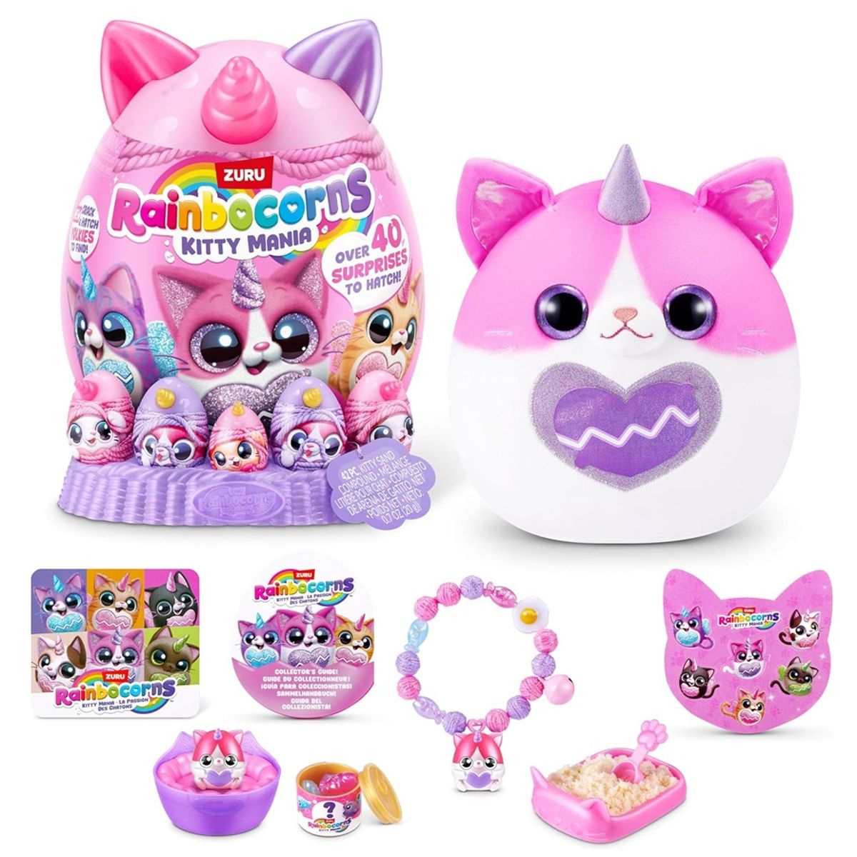 ZURU - Peluche Rainbocorns Kitty Mania Surprise 40 Sorpresas