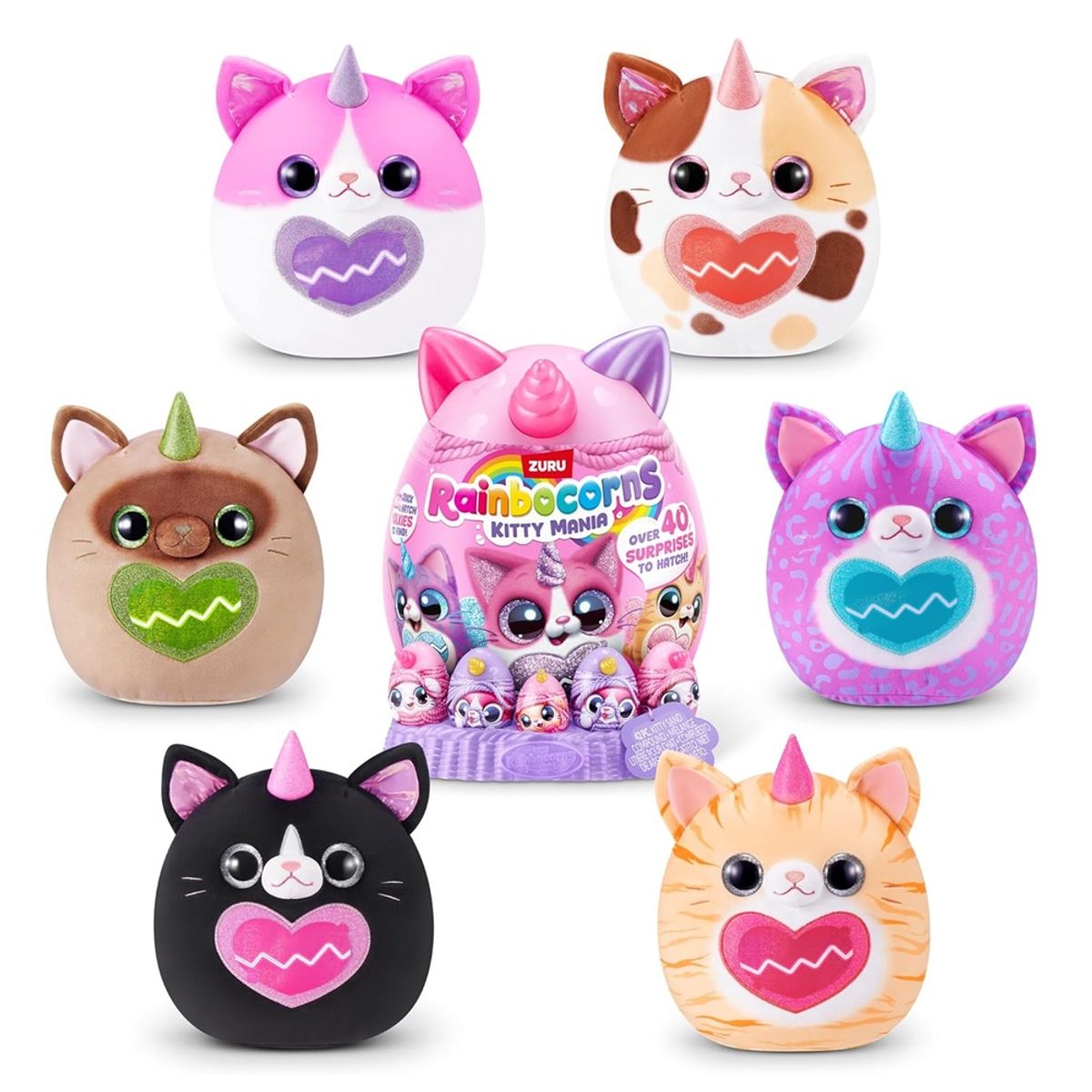 ZURU - Peluche Rainbocorns Kitty Mania Surprise 40 Sorpresas