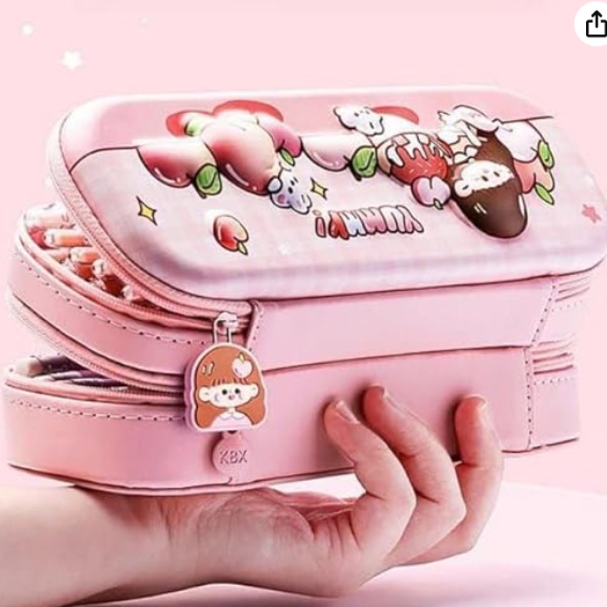 GENERICO - Cartuchera Kawaii Modelo 3D Princesa