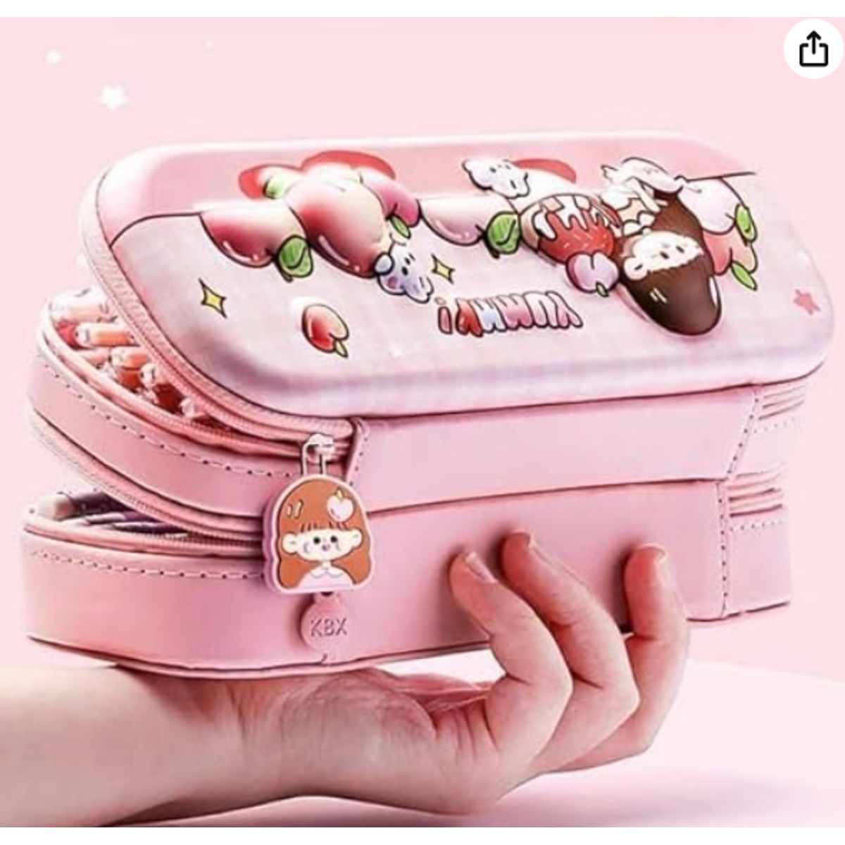 GENERICO - Cartuchera Kawaii Modelo 3D Princesa