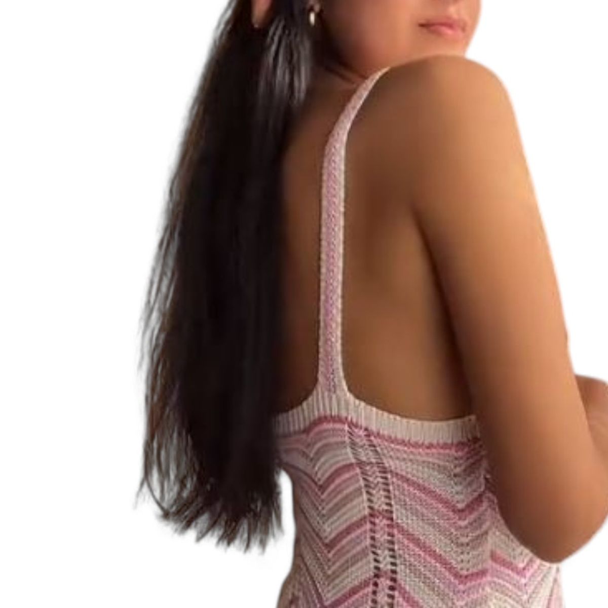 GENERICO - Vestido Arcoiris Material Lad 233G-32 Hilo Tacto Color Rosa