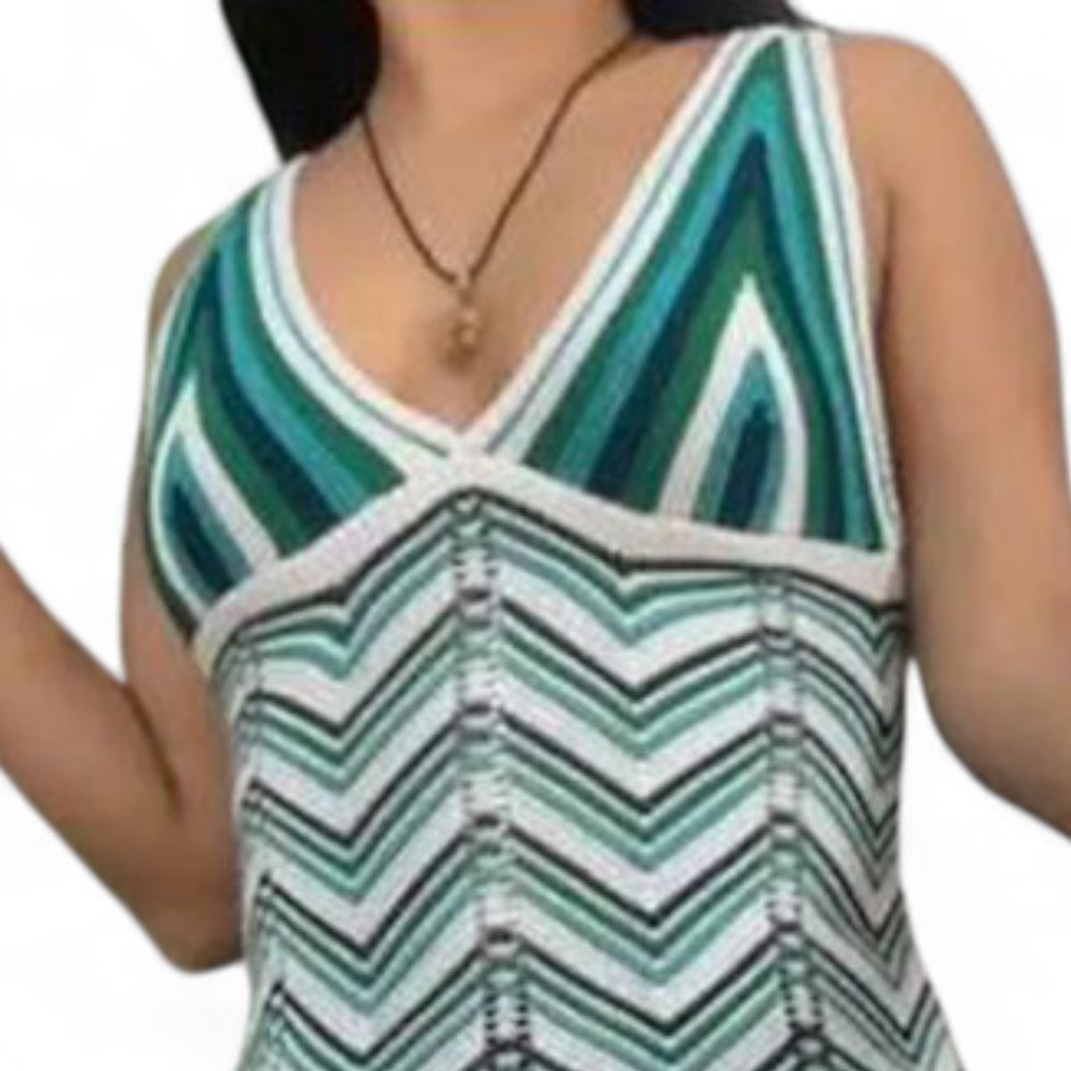 GENERICO - Vestido Arcoiris Material Lad 233G-32 Hilo Tacto Color Verde