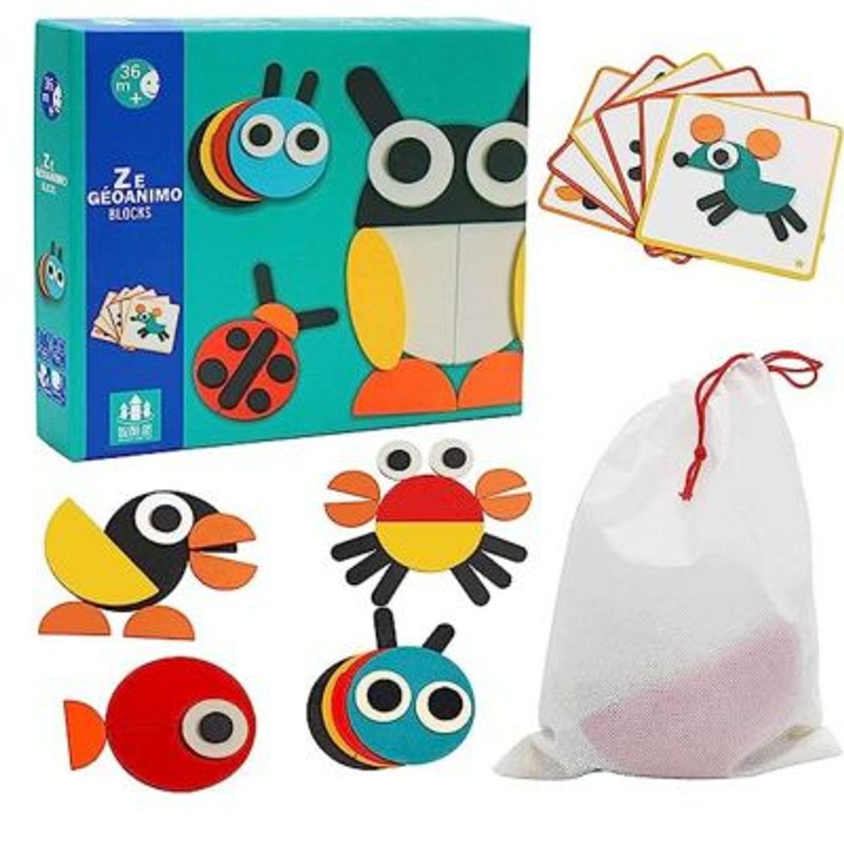 GENERICO - Juego Didáctico Rompecabezas formas Geométricas de Madera