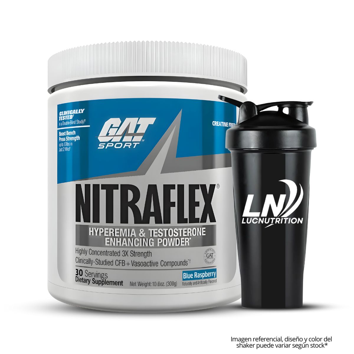 GAT - Nitraflex Pre entreno Gat Sport 30 serv - Blue Raspberry + Shaker