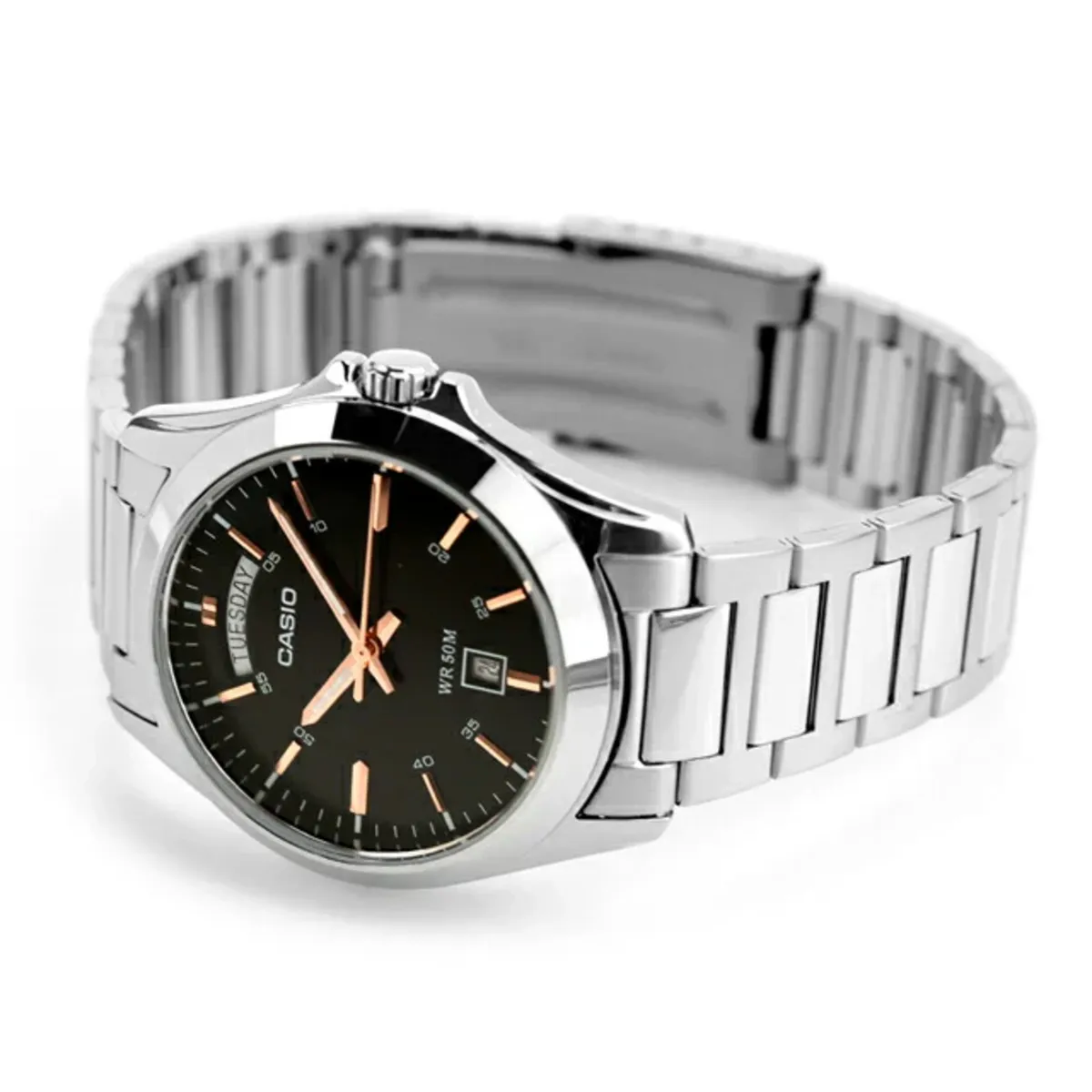 CASIO - RELOJ CASIO ORIGINAL MTP-1370D-1A2VDF NEGRO  CAS-128