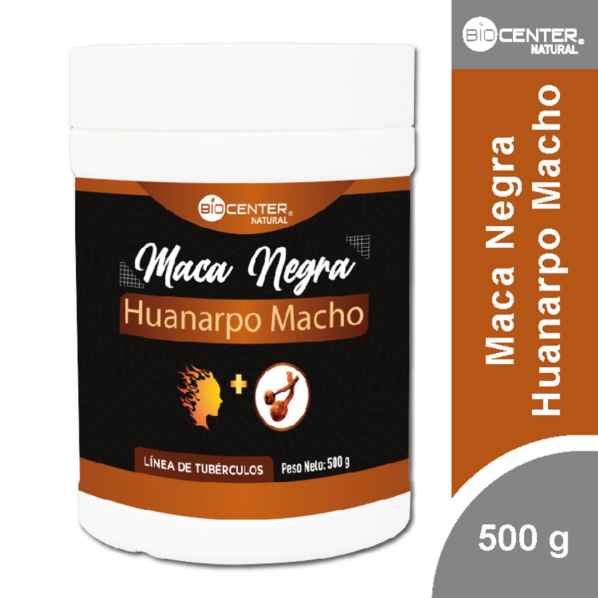 BIOCENTER NATURAL - Maca negra más Huanarpo macho x 500 g - Biocenter Natural