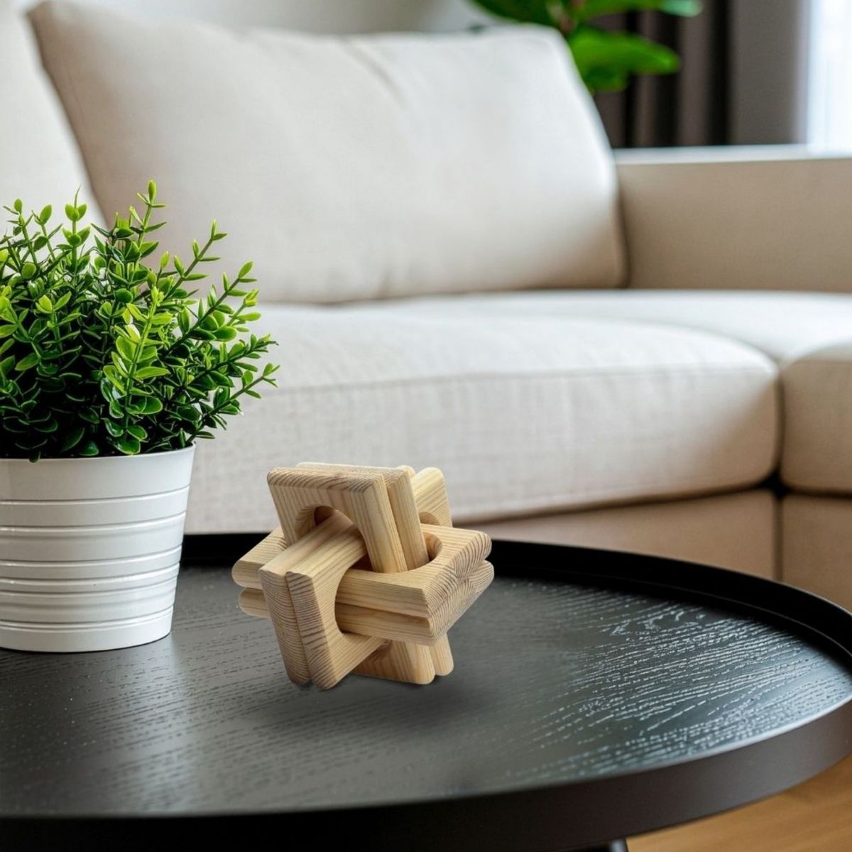 LAR DANIELSEN - Nudo decorativo de madera Knot - Acabado natural