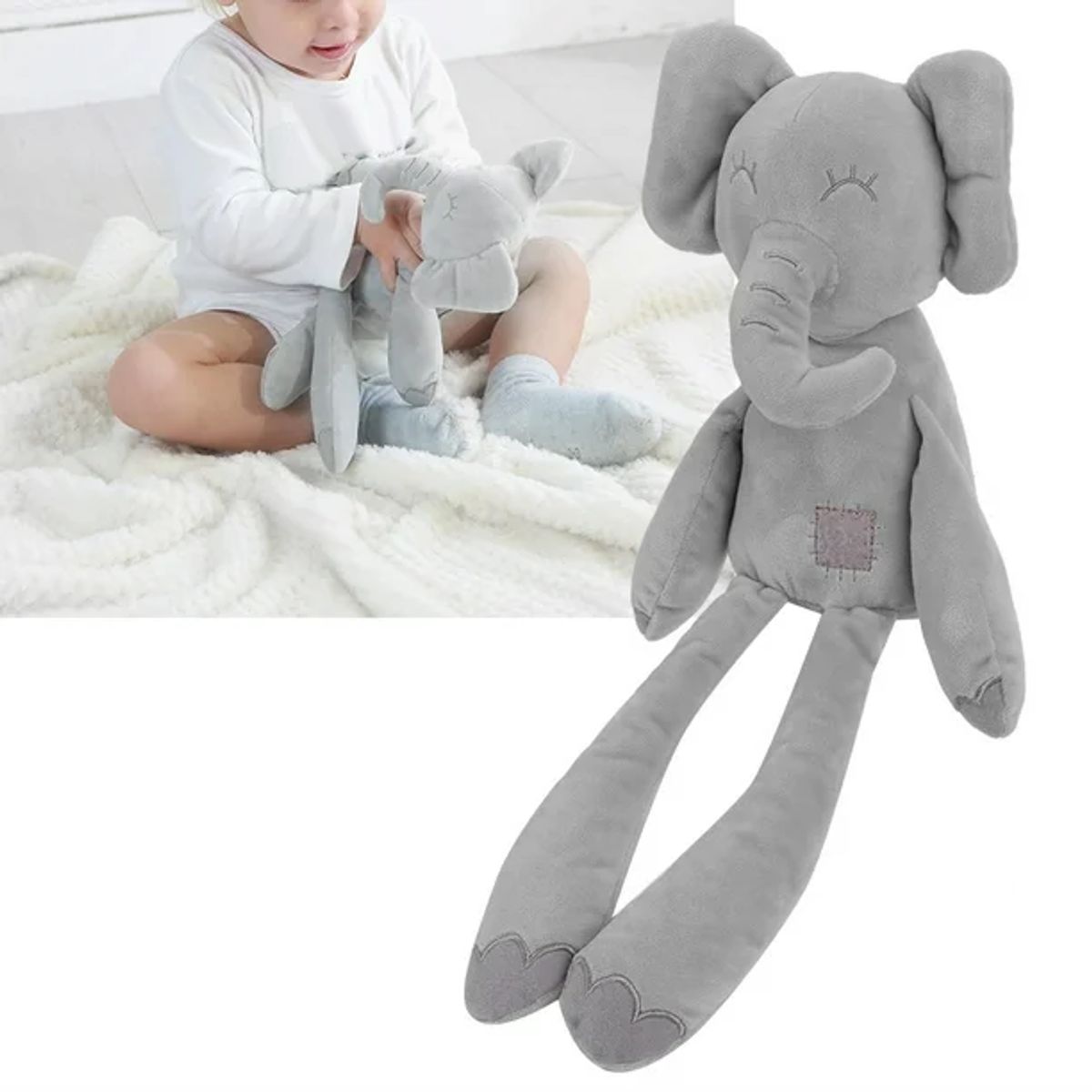 GENERICO - Peluche de Apego para Bebe Niño Elefante Antialergico Niña
