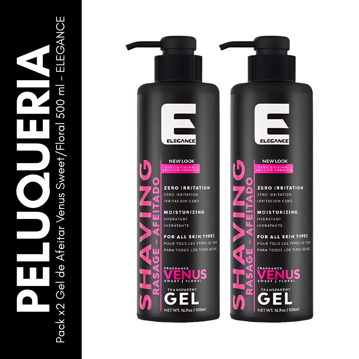GENERICO - Pack x2 Gel de Afeitar Venus SweetFloral 500 ml - ELEGANCE