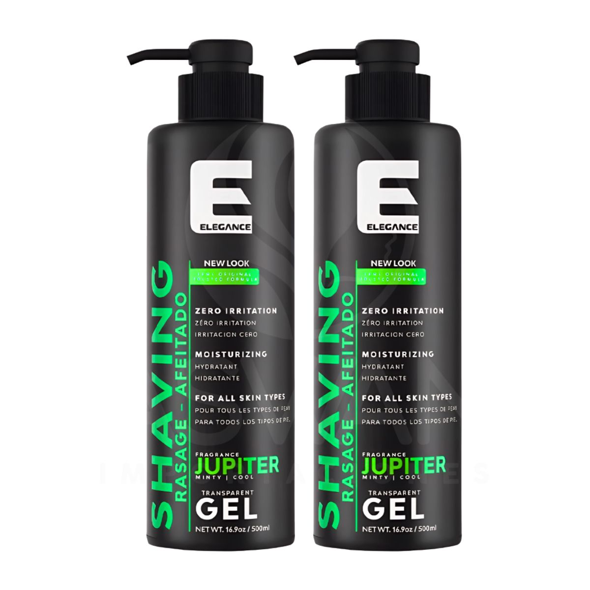 GENERICO - Pack x2 Gel de Afeitar Jupiter MintyCool 500 ml - ELEGANCE