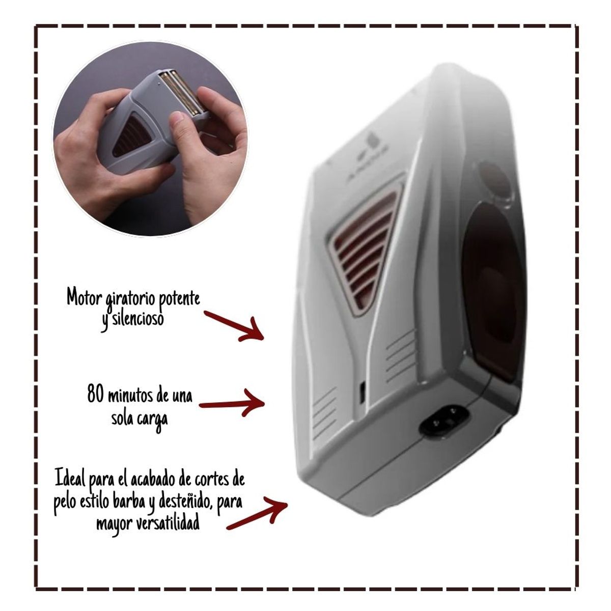 ANDIS - Shaver Andis Profoil Lithium Plus Blanco con estuche