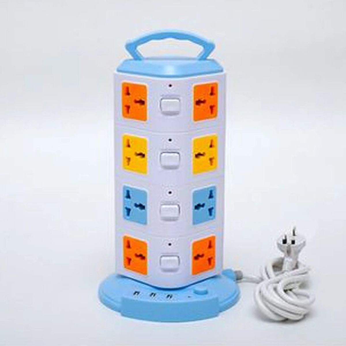GENERICO - Torre Vertical 4 Niveles con 16 Tomas y 3 Puertos USB 220V