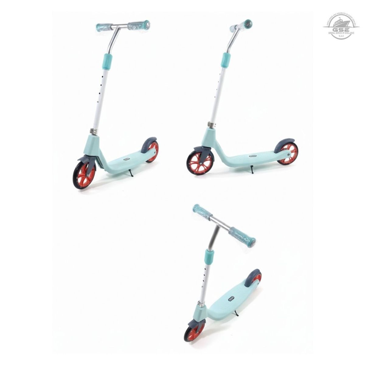 GENERICO - Scooter Celeste de Metal para Niño Celeste con Diseño Elegante Moderno y Minimalista