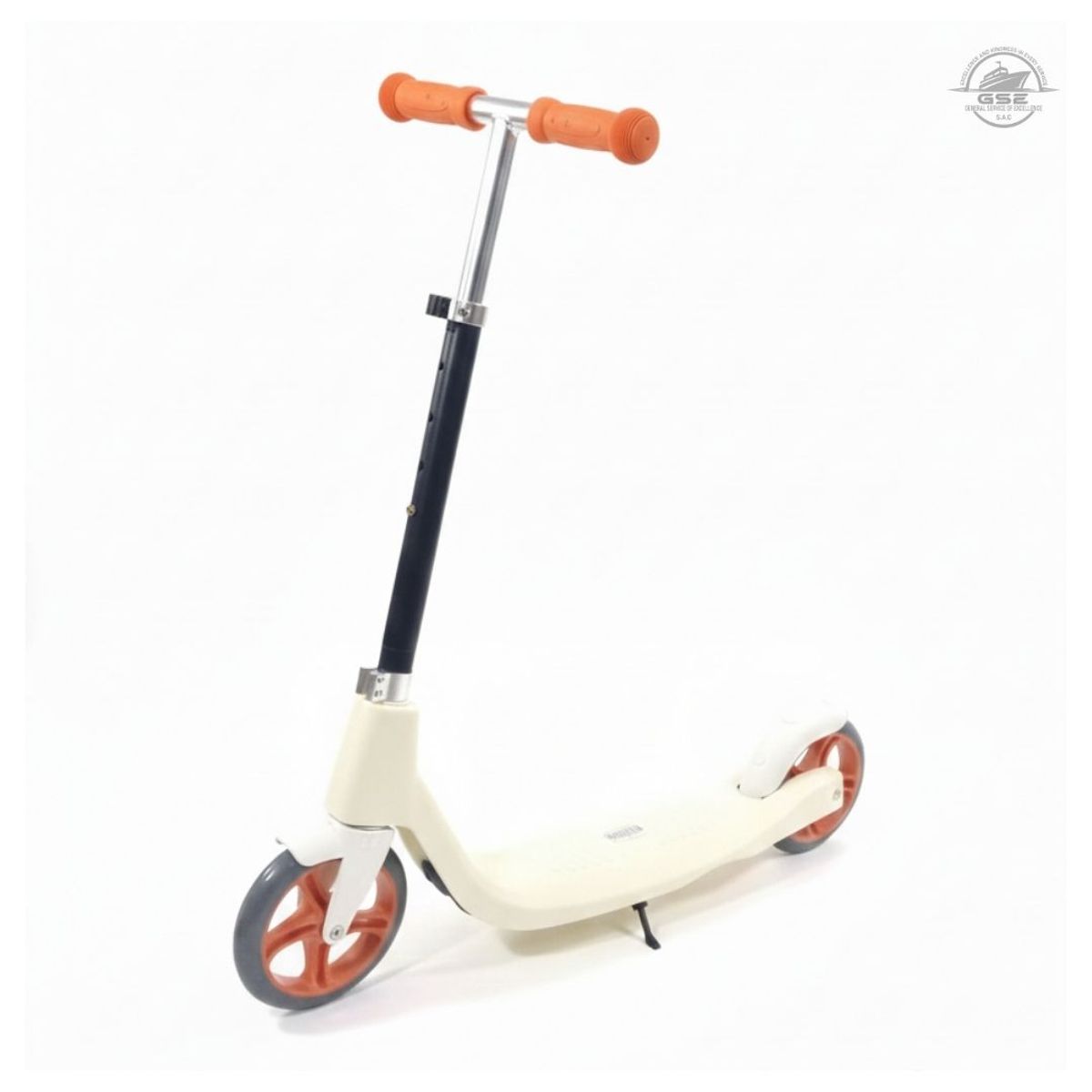 GENERICO - Scooter Crema de Metal para Niño Celeste con Diseño Elegante Moderno y Minimalista