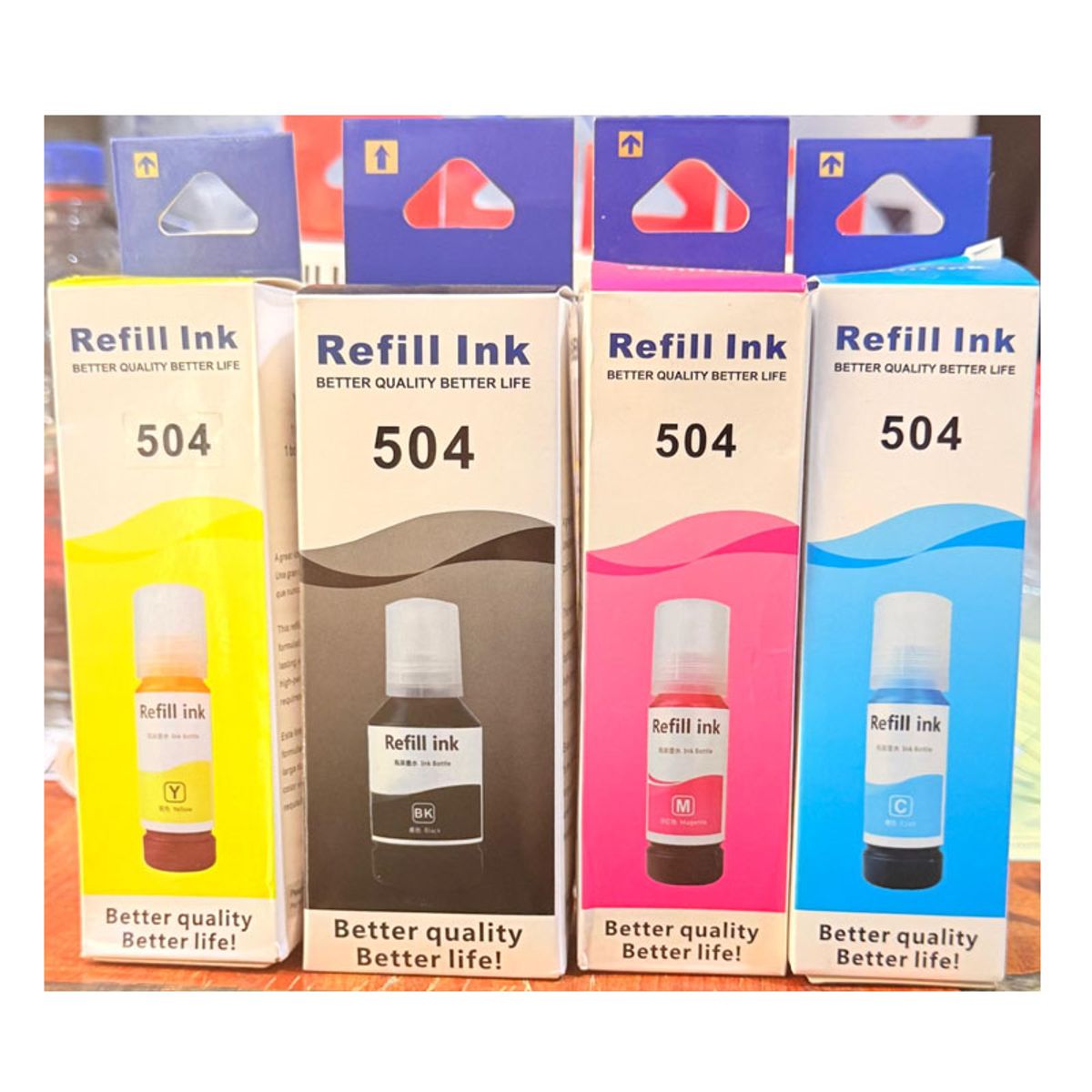 GENERICO - Kit de Tinta compatible t504 para Impresoras Epson L4160 L4260 L6171 L4150 L6270