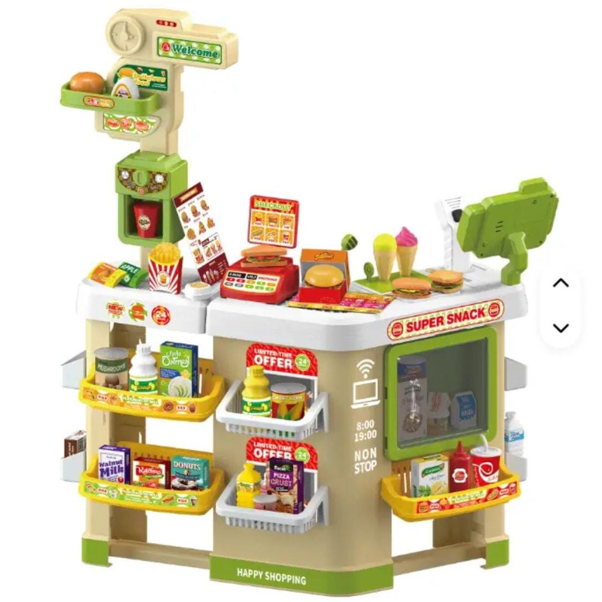 GENERICO - Supermercado con Sonido y Luces con 105 Piezas