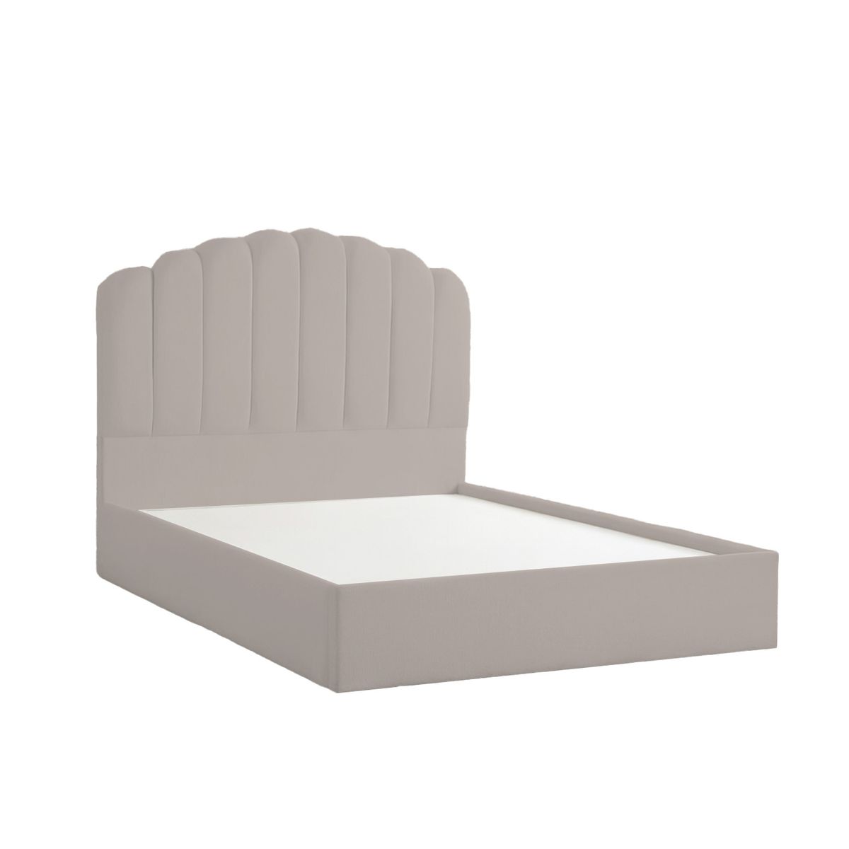 MUEBLES MACRUMO - Cama tapizada Sther King Color Beige oscuro