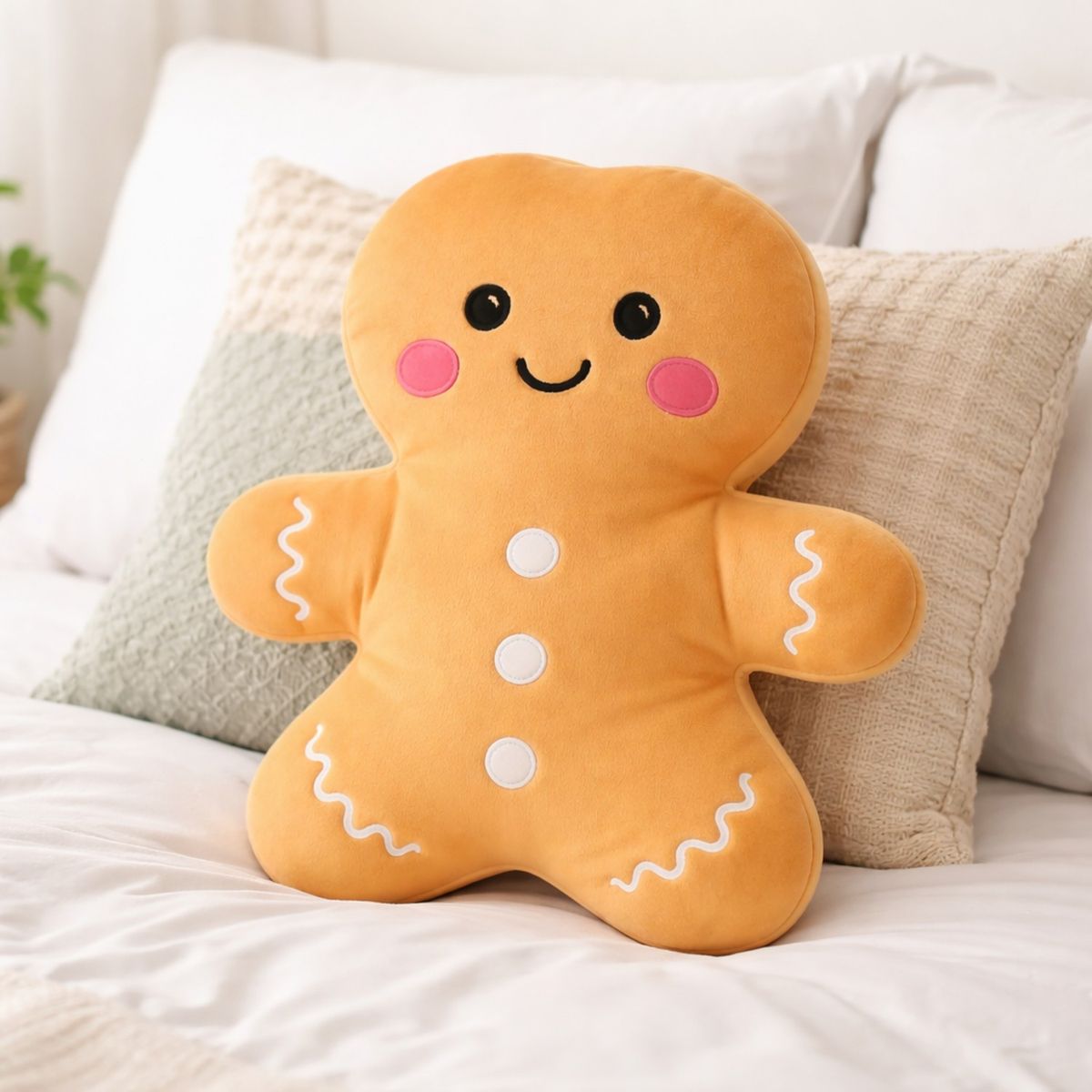 GENERICO - Cojín Peluche Hombrecito de Galleta Suave y Decorativo  Regalo Especial