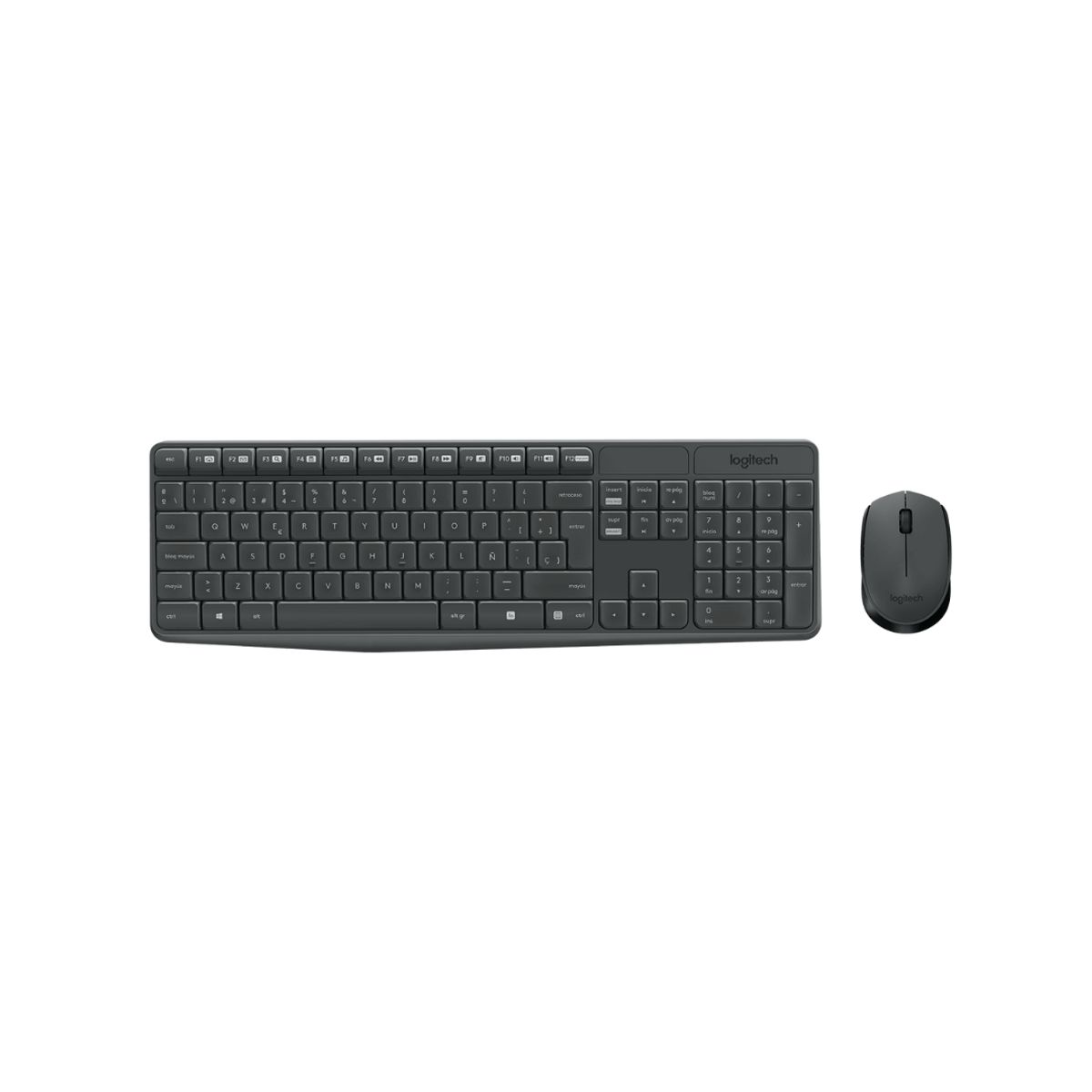 LOGITECH - TECLADO LOGITECH + MOUSE MK235 INALAMBRICO USB SP NEGRO