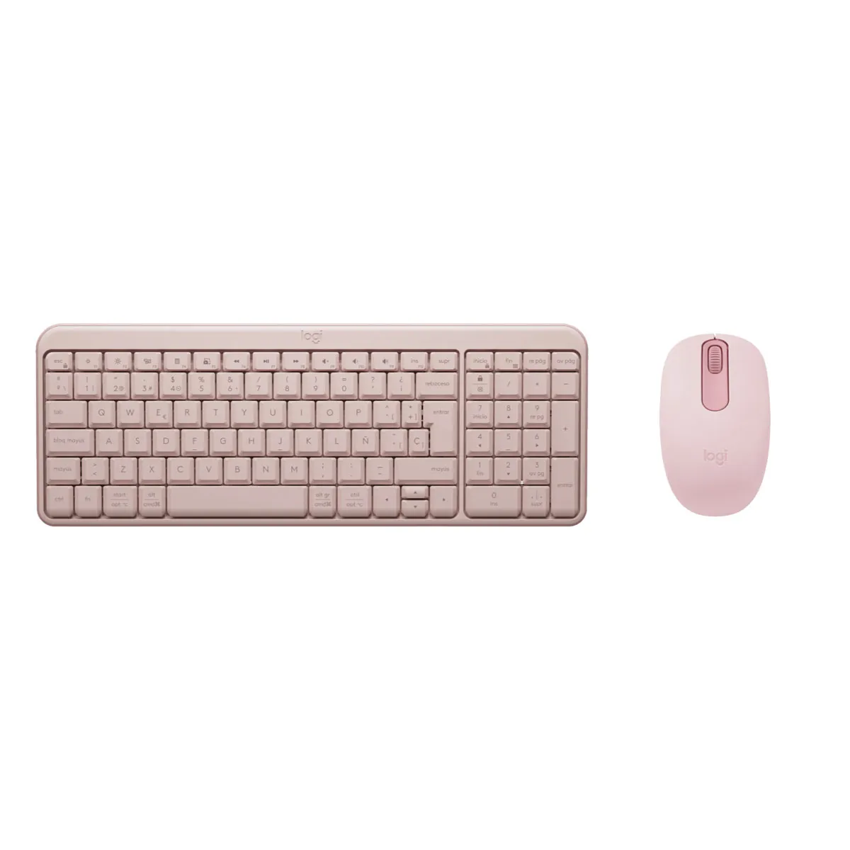 LOGITECH - COMBO TECLADO Y MOUSE LOGITECH K250 MOUSE M196 BT ROSADO